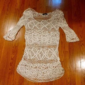 Crochet coverup Dress Size Large